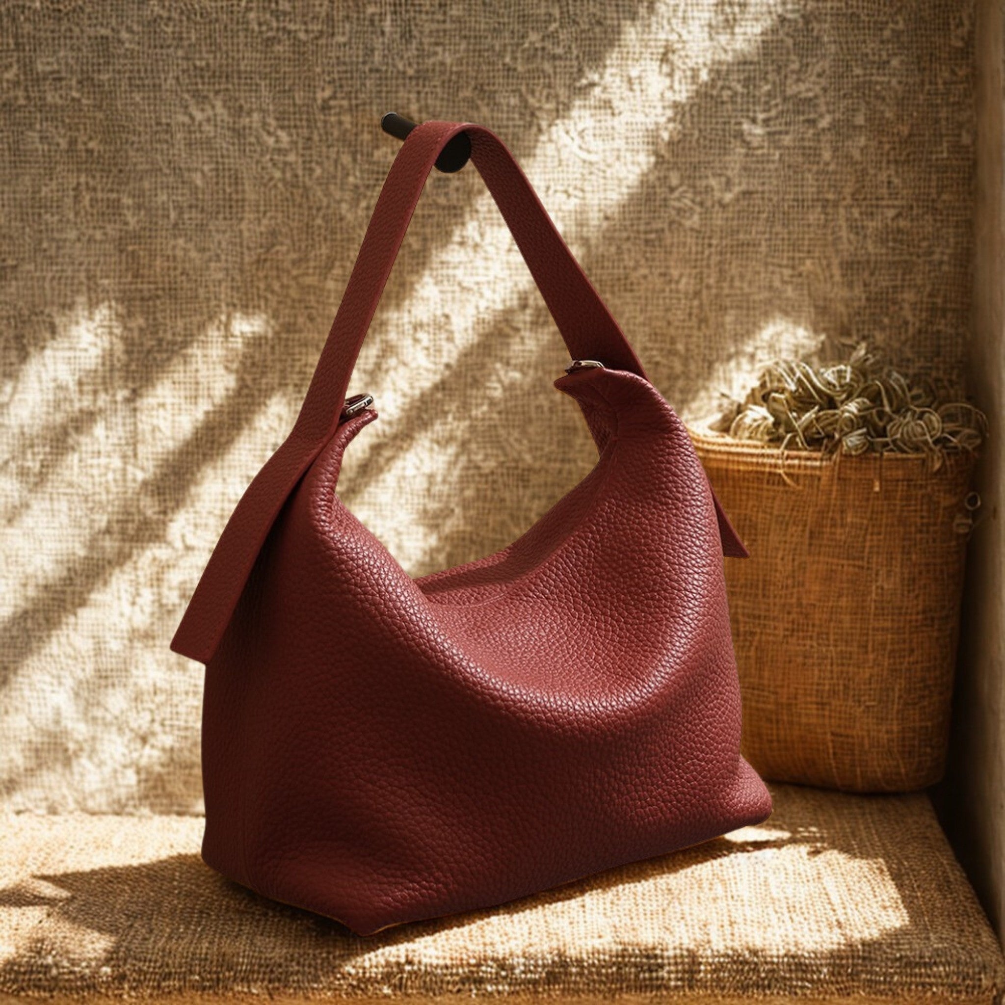 Slavia-Pebbeled-Top-Grain-Handbag-Burgundy-Bagulia-Photoshoot.jpg