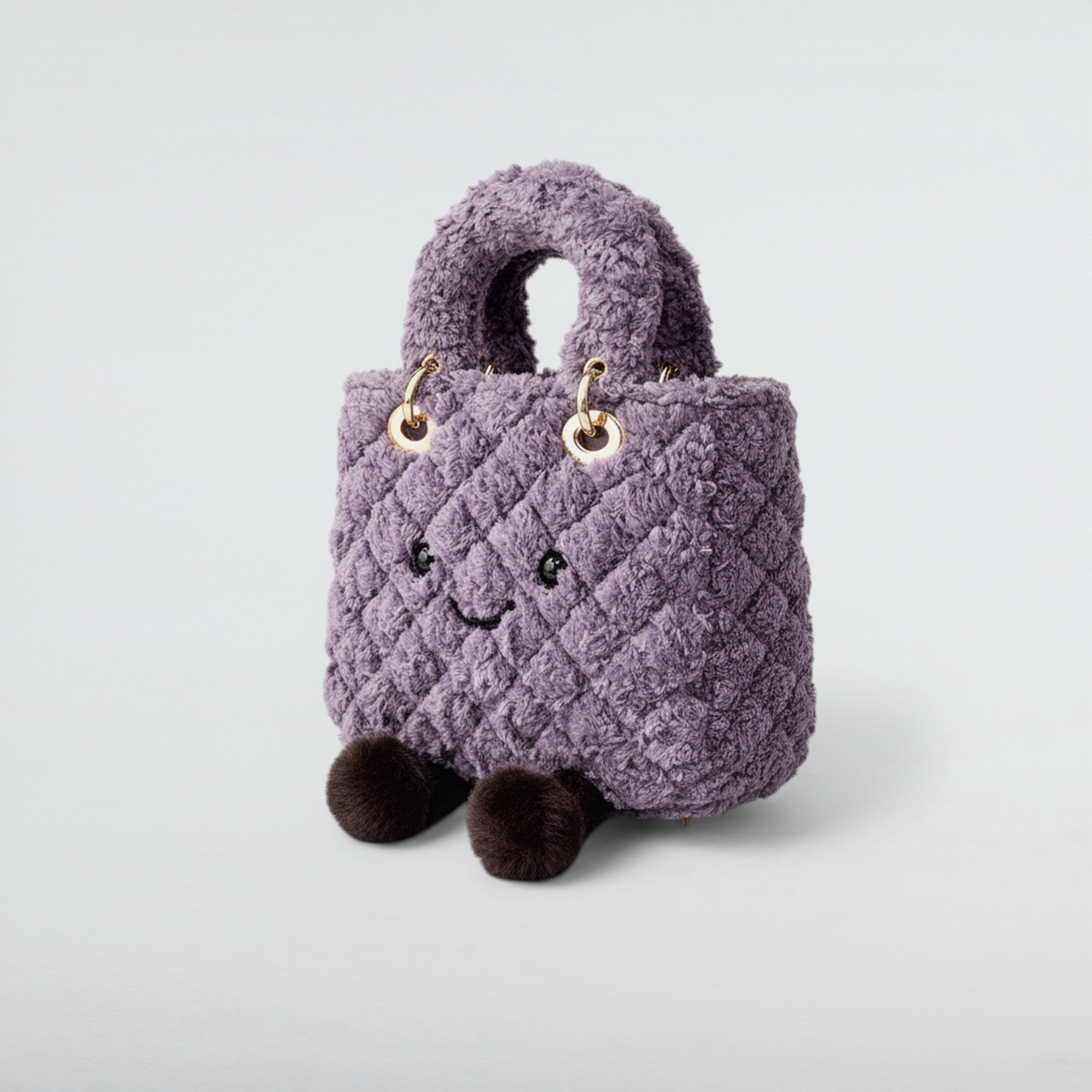 Birkini Quilted Plush Handbag - Bagulia