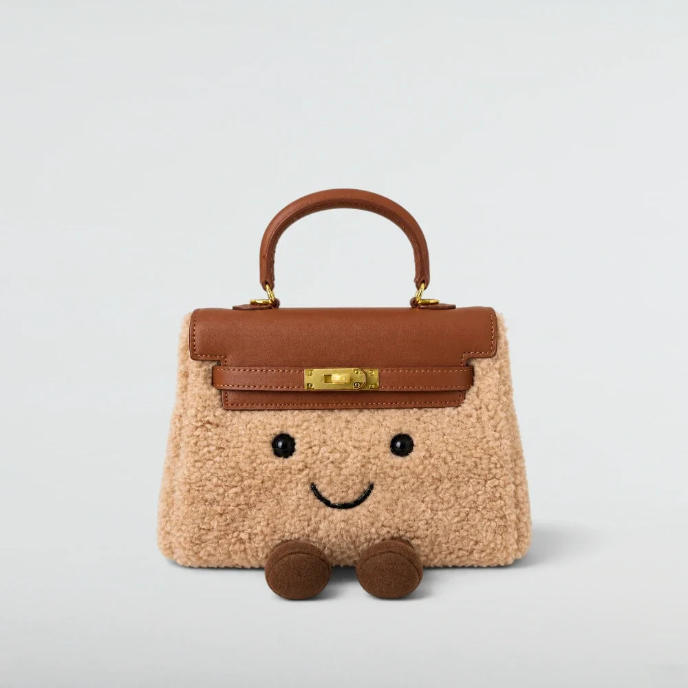 Bagulia Birky Jelly Kelly Brown character handbag front studio view
