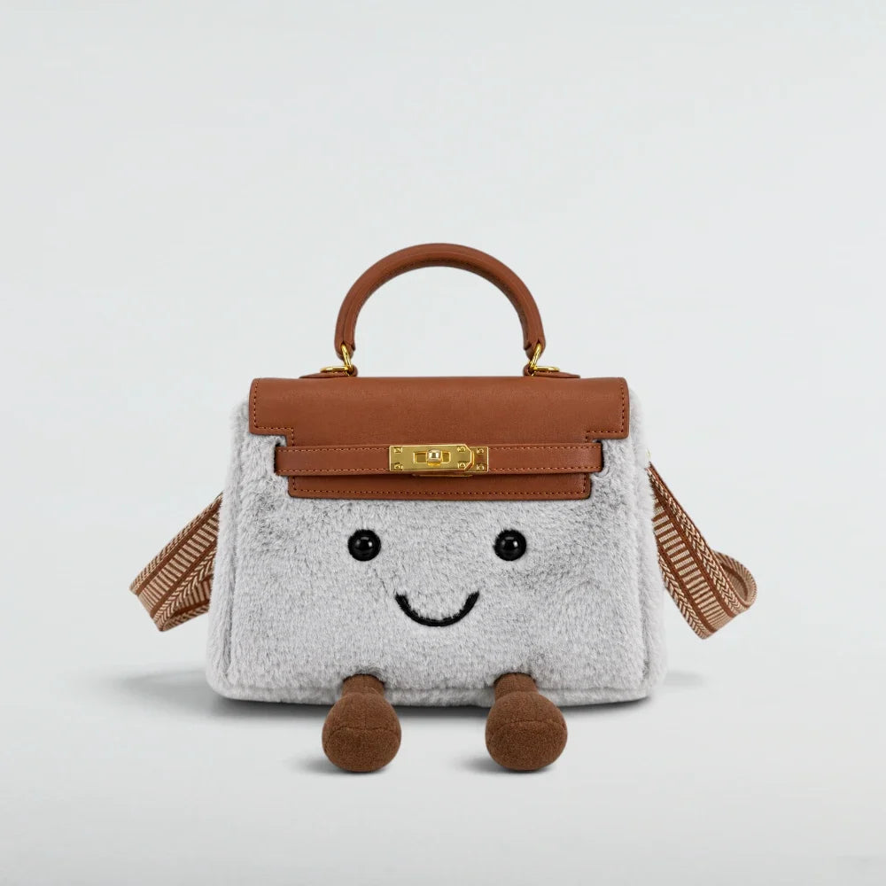 Bagulia Birky Jelly Kelly Grey character handbag front studio view
