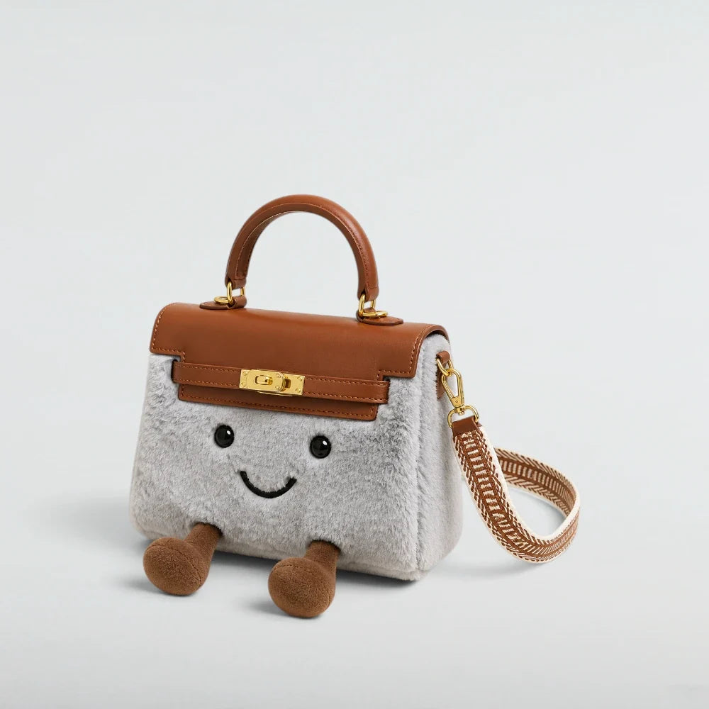 Bagulia Birky Jelly Kelly Grey character handbag side studio view
