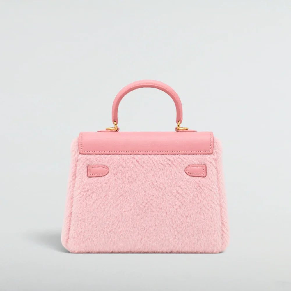 Bagulia Birky Jelly Kelly Pink character handbag back studio view