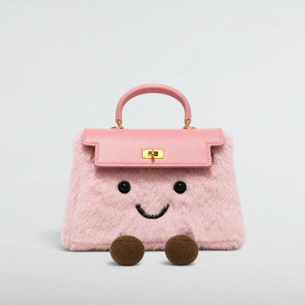 Bagulia Birky Jelly Kelly Pink character handbag alternate front studio view