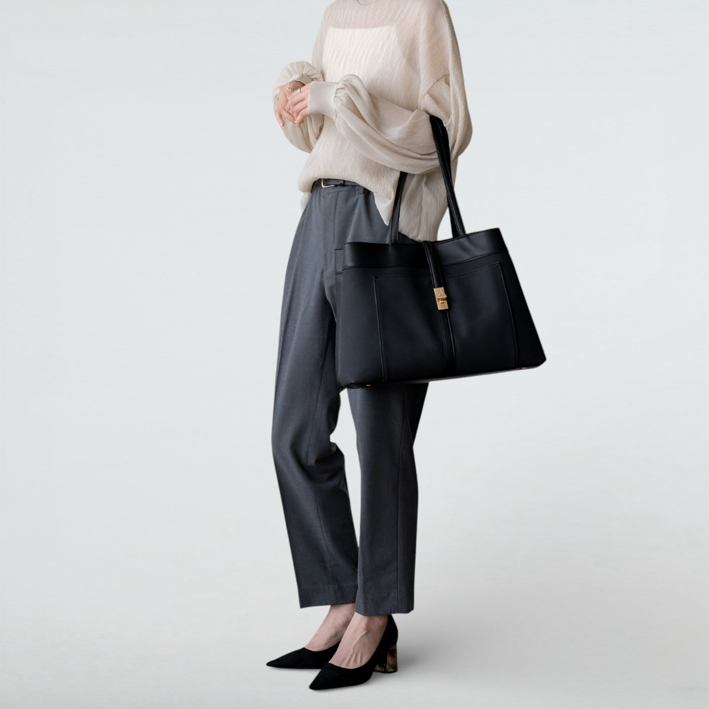Black Sahara Tote Bag - Bagulia