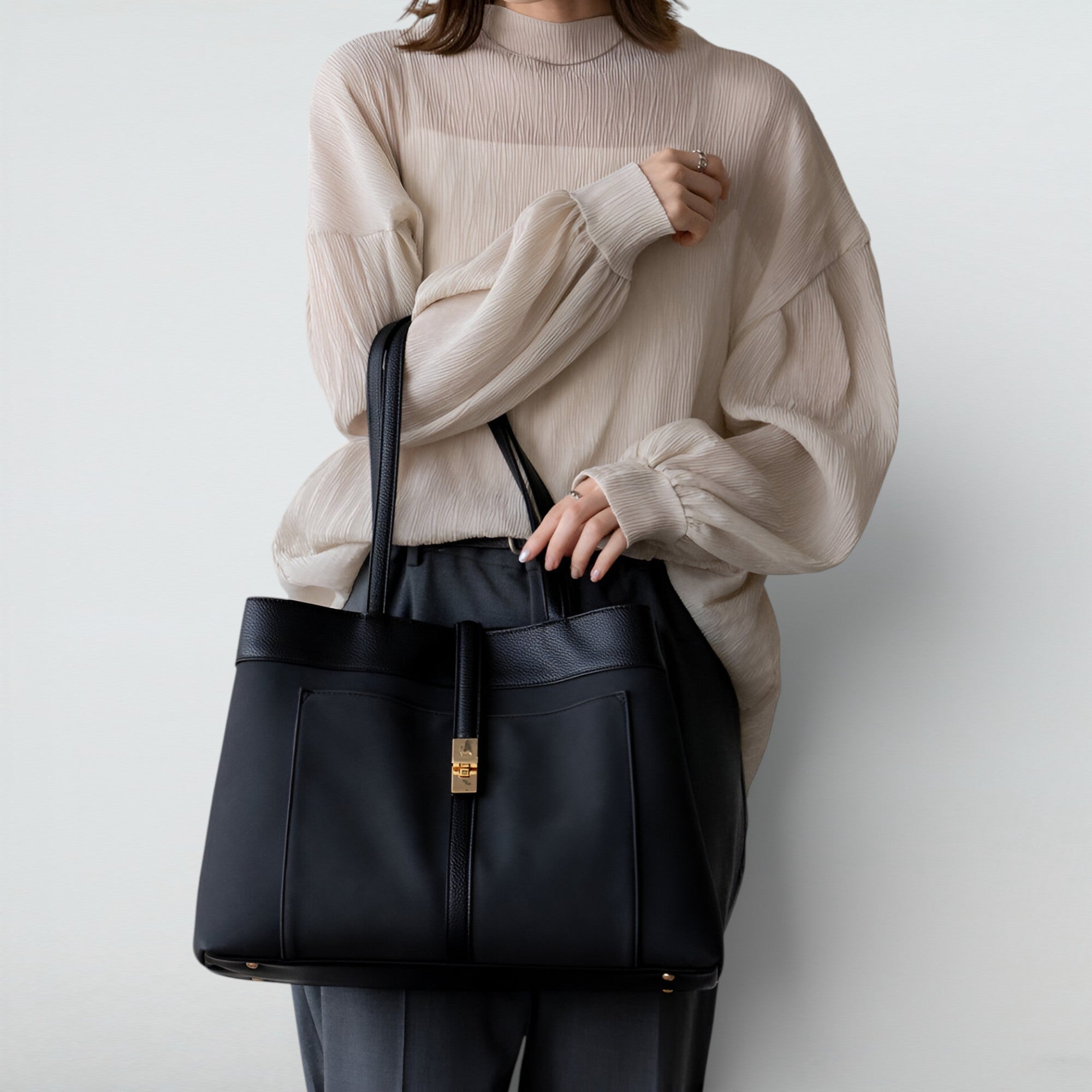 Black Sahara Tote Bag