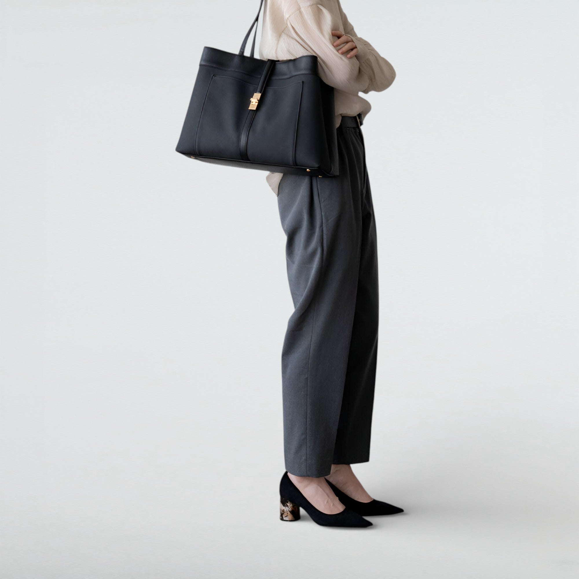 Black Sahara Tote Bag-8