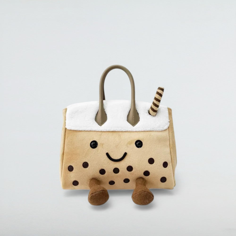 Boba Tea Birky Terry Cloth Tote Bag Bagulia
