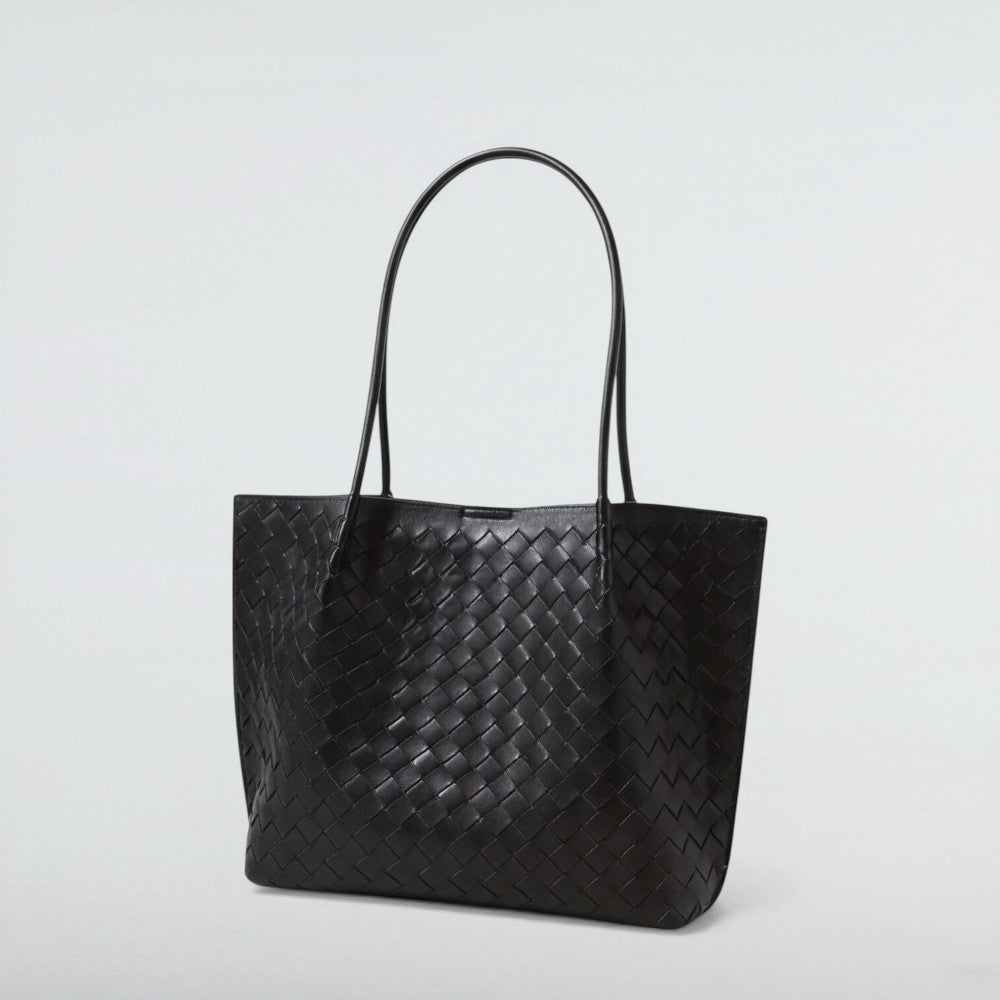 Cici Maxi Vintage Woven Leather Tote Bag 1 – Bagulia