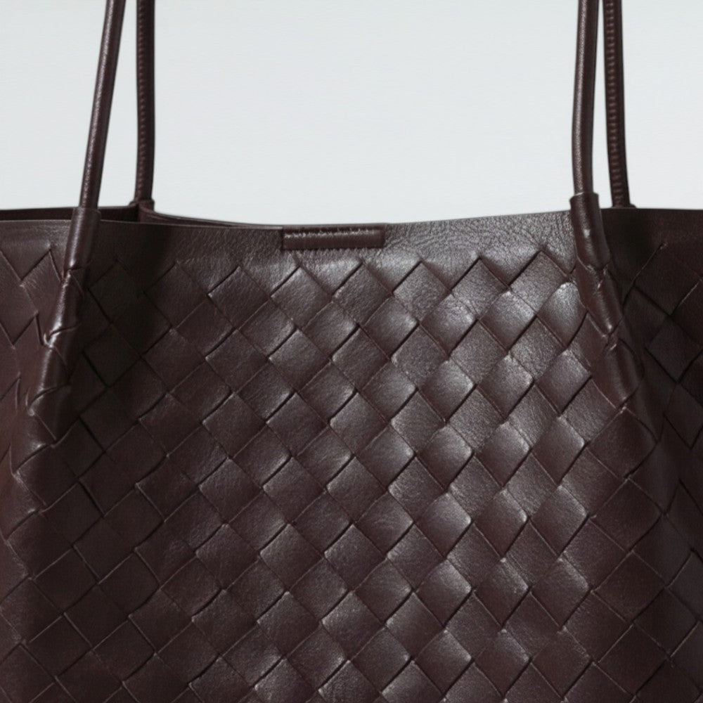Cici Maxi Vintage Woven Leather Tote Bag 6 – Bagulia
