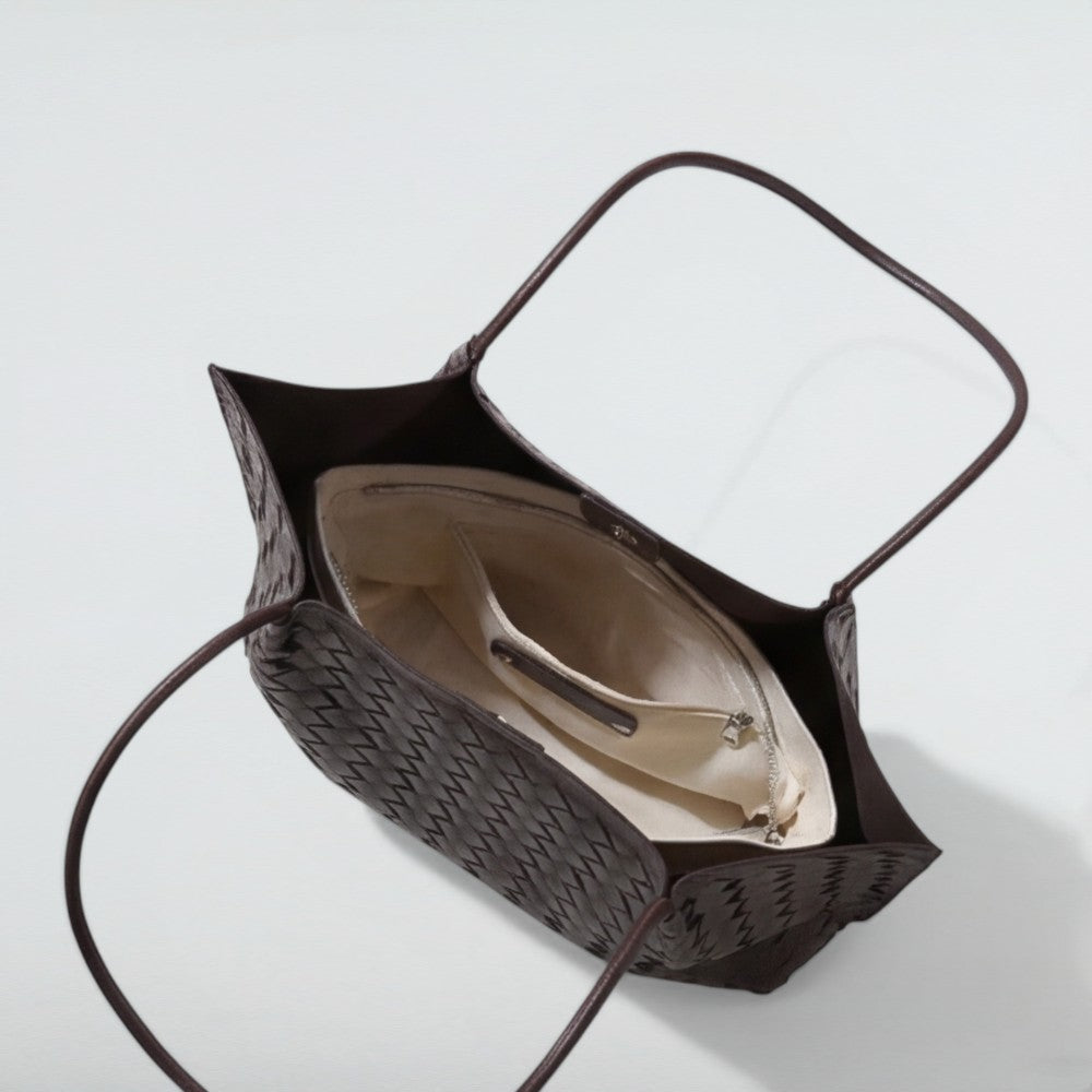 Cici Maxi Vintage Woven Leather Tote Bag 7 – Bagulia
