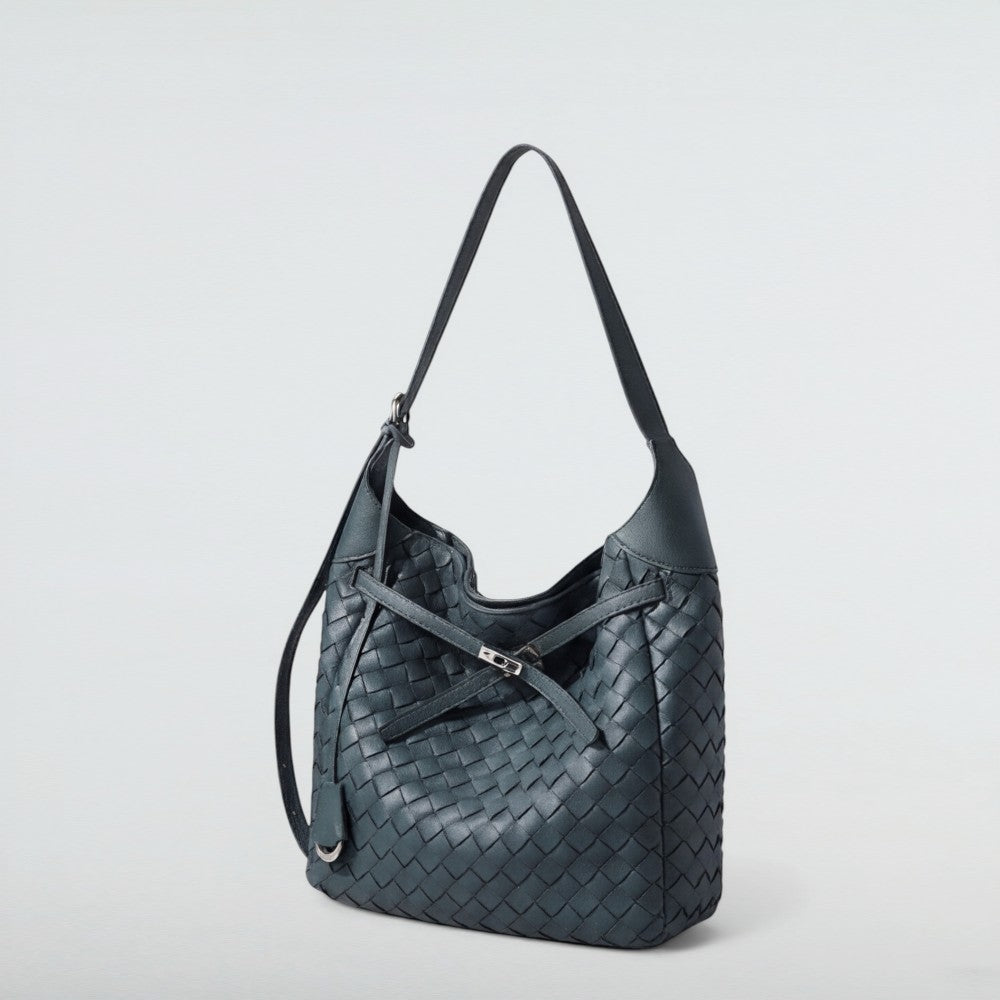 Cici Midi Vintage Woven Leather Tote Bag 14 – Bagulia