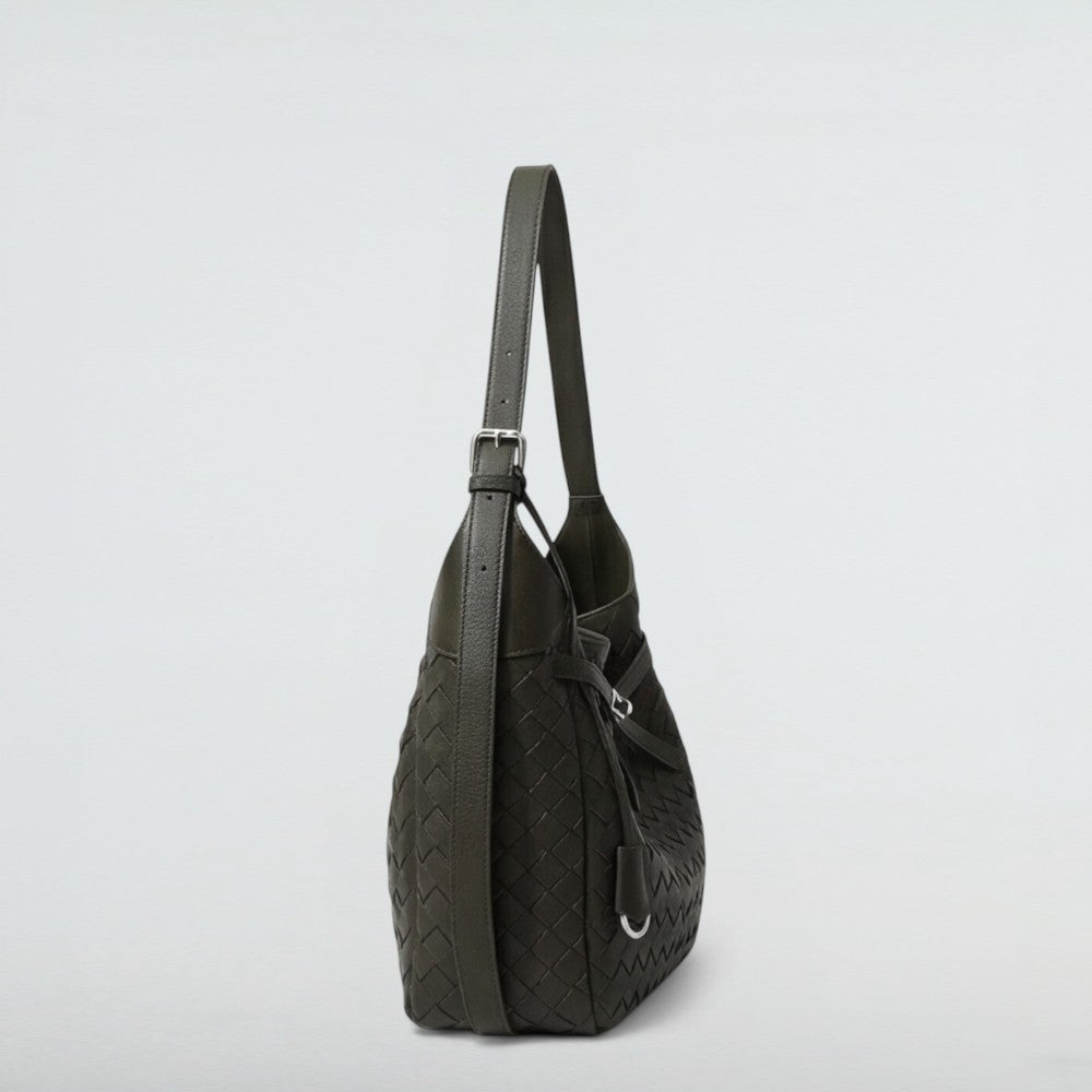 Cici Midi Vintage Woven Leather Tote Bag 4 – Bagulia