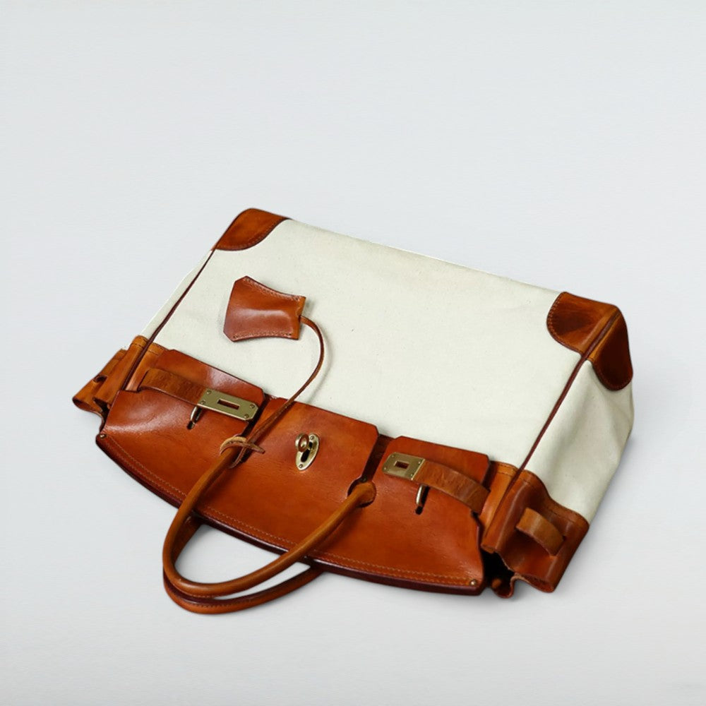 Damascus Canvas & Leather Travel Bag