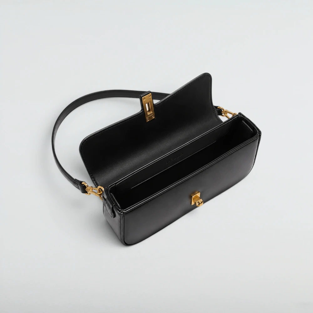Luciana Cowhide Leather Shoulder Bag | Bagulia