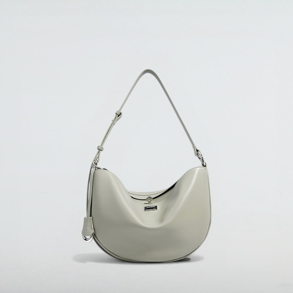 Moona Crescent Shape Leather Shoulder Bag 2 – Bagulia