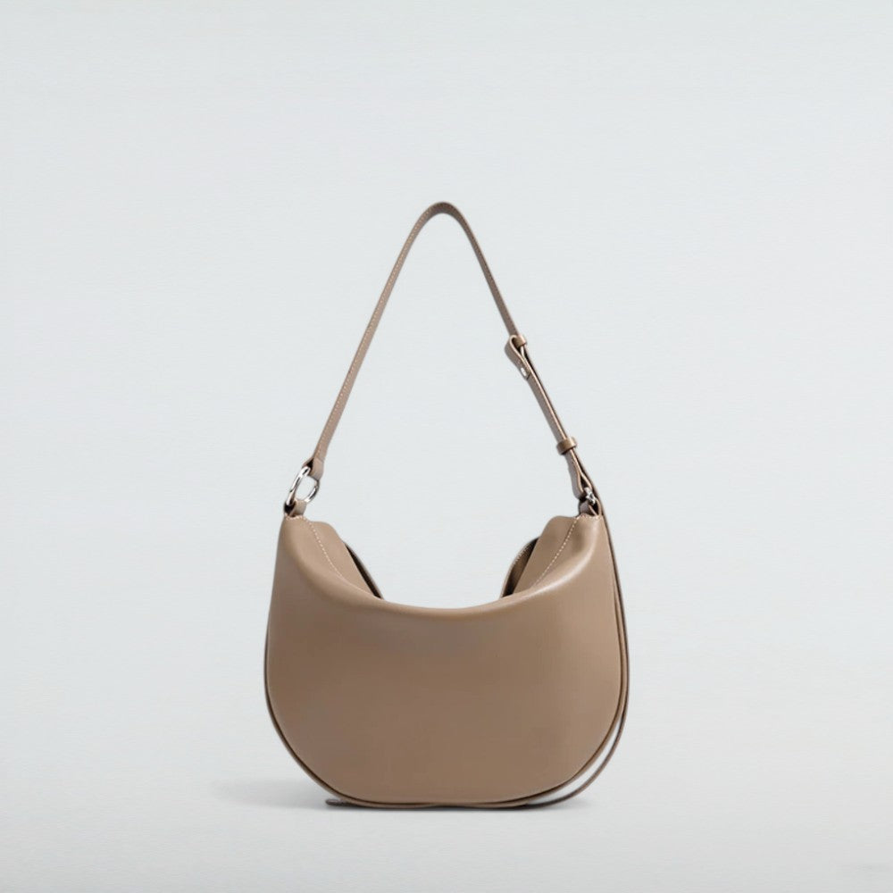 Moona Crescent Shape Leather Shoulder Bag 4 – Bagulia