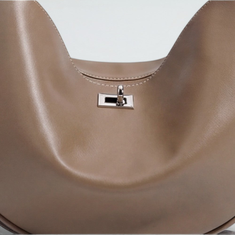 Moona Crescent Shape Leather Shoulder Bag 5 – Bagulia