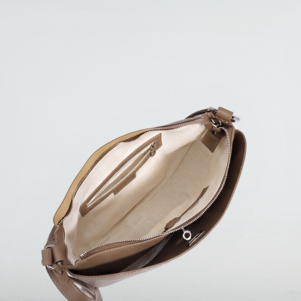 Moona Crescent Shape Leather Shoulder Bag 8 – Bagulia