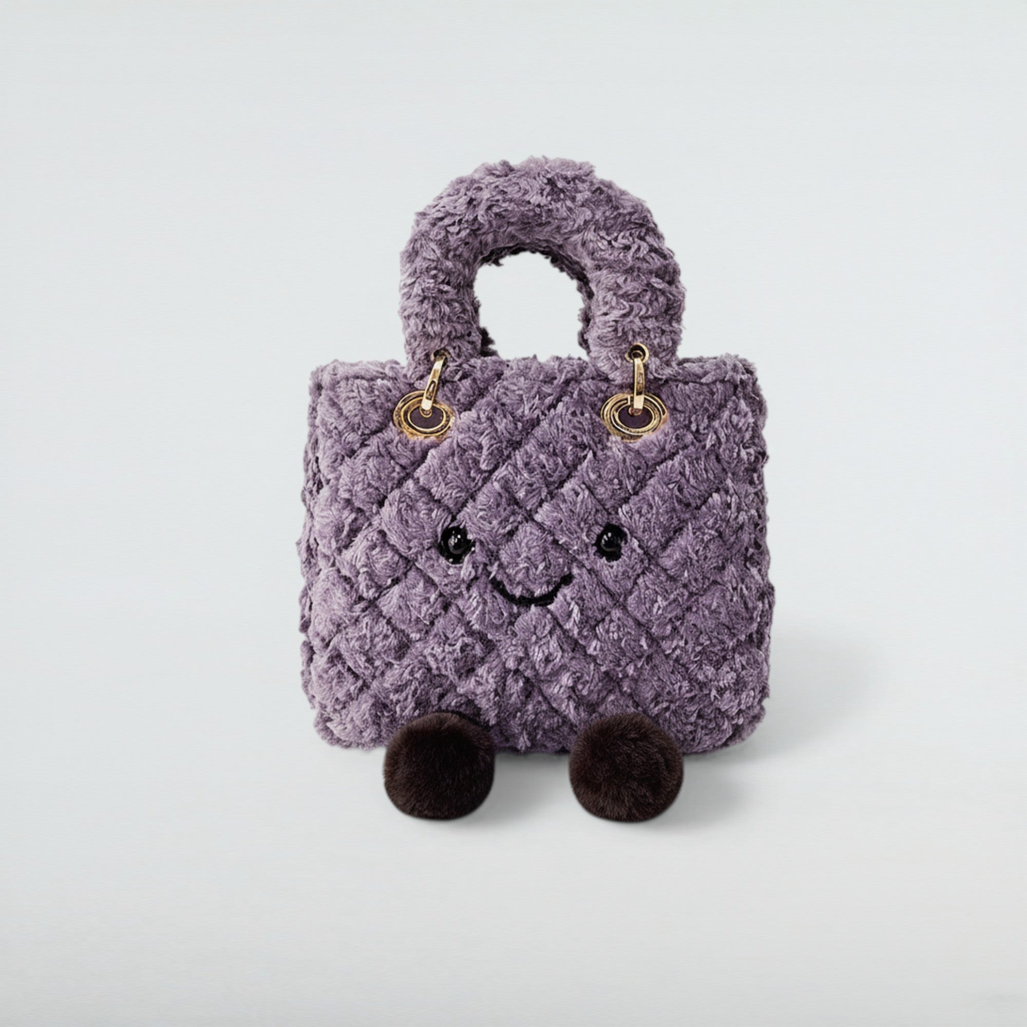 Birkini Quilted Plush Handbag - Bagulia
