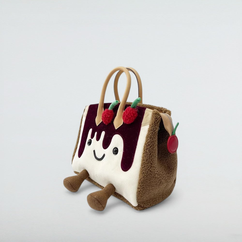 Velvet Cherry Birky Terry Cloth Tote Bag 2 Bagulia