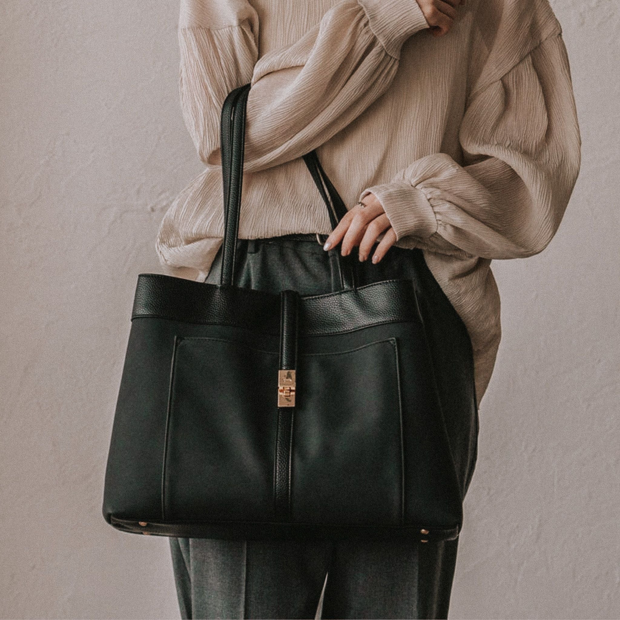 Black Sahara Tote Bag - Tote Bag - Bagulia