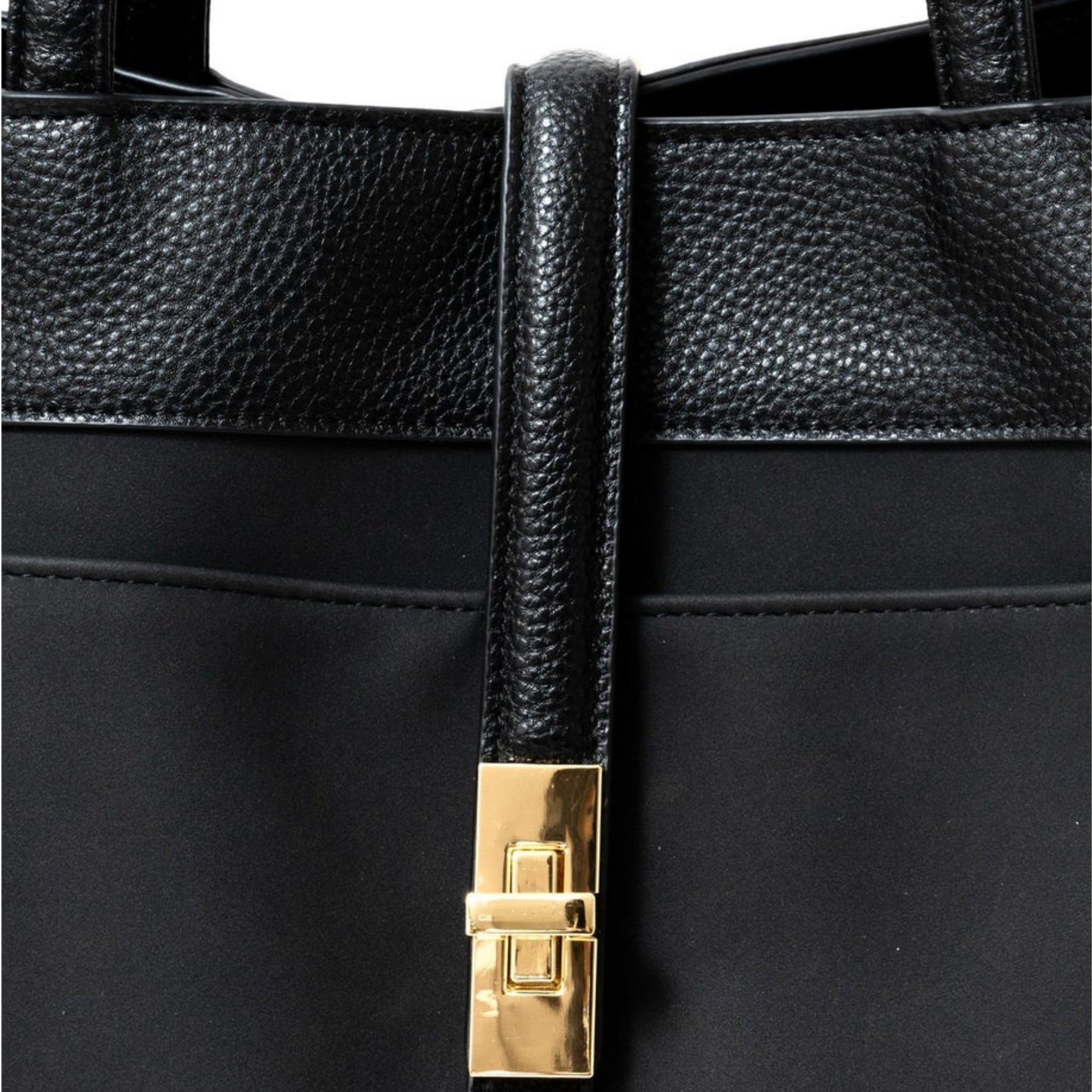 Black Sahara Tote Bag - Tote Bag - Bagulia - Luxury Handmade Leather Bags