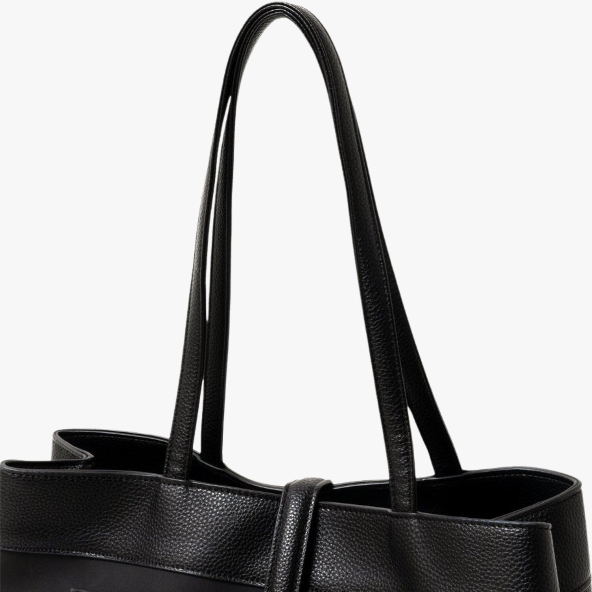 Black Sahara Tote Bag - Tote Bag - Bagulia - Luxury Handmade Leather Bags