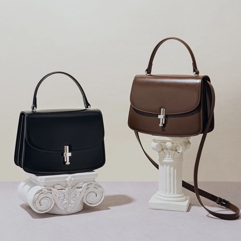 Chantel Cross Body Bag - Crescent - Bagulia - Luxury Handmade Leather Bags