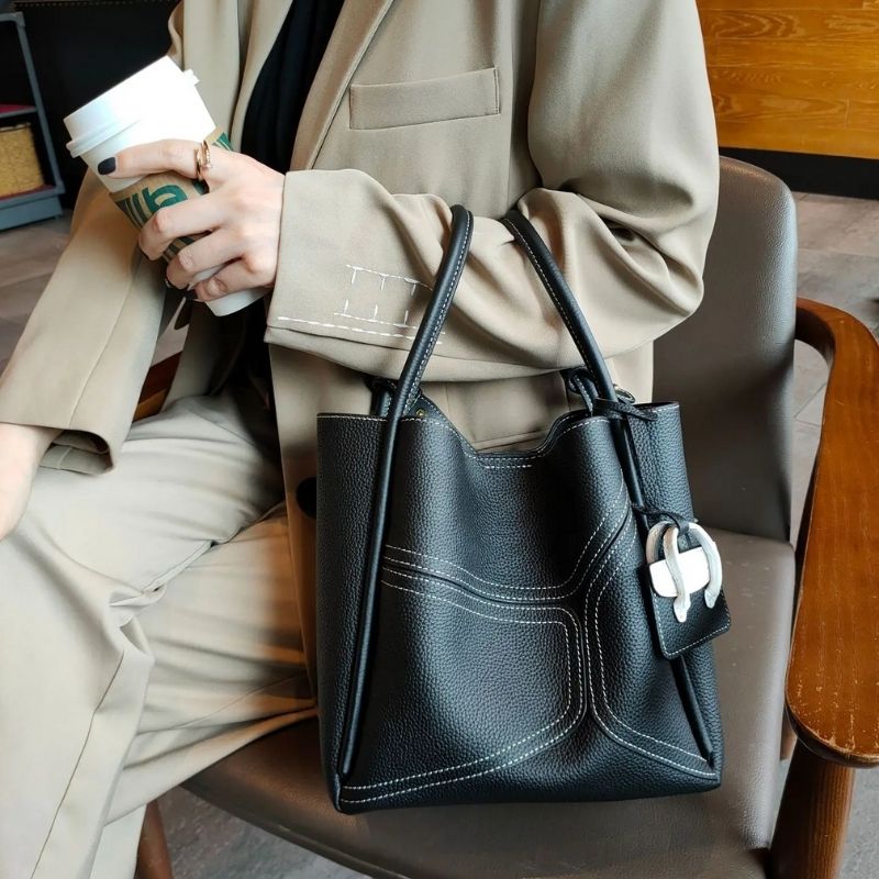 Katherine Bucket Bag - Bucket Bag - Bagulia - Luxury Handmade Leather Bags