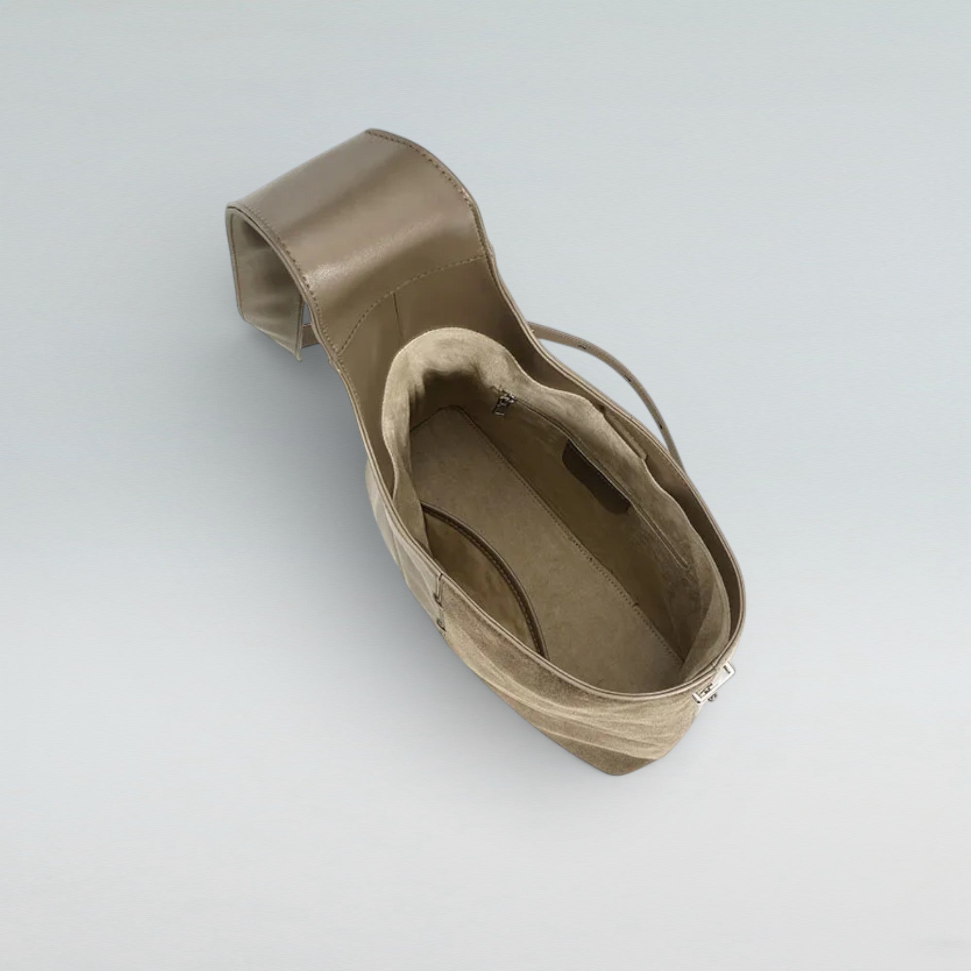 Lana Dana Suede x Leather Hobo Tote Bag - Bagulia