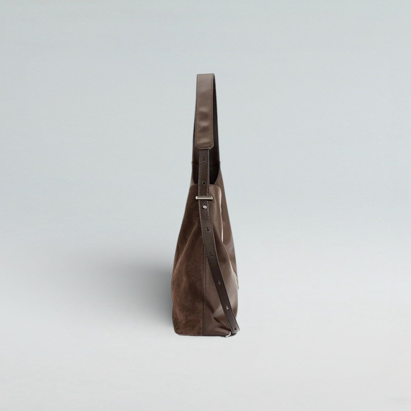 Lana Dana Suede x Leather Hobo Tote Bag - Bagulia