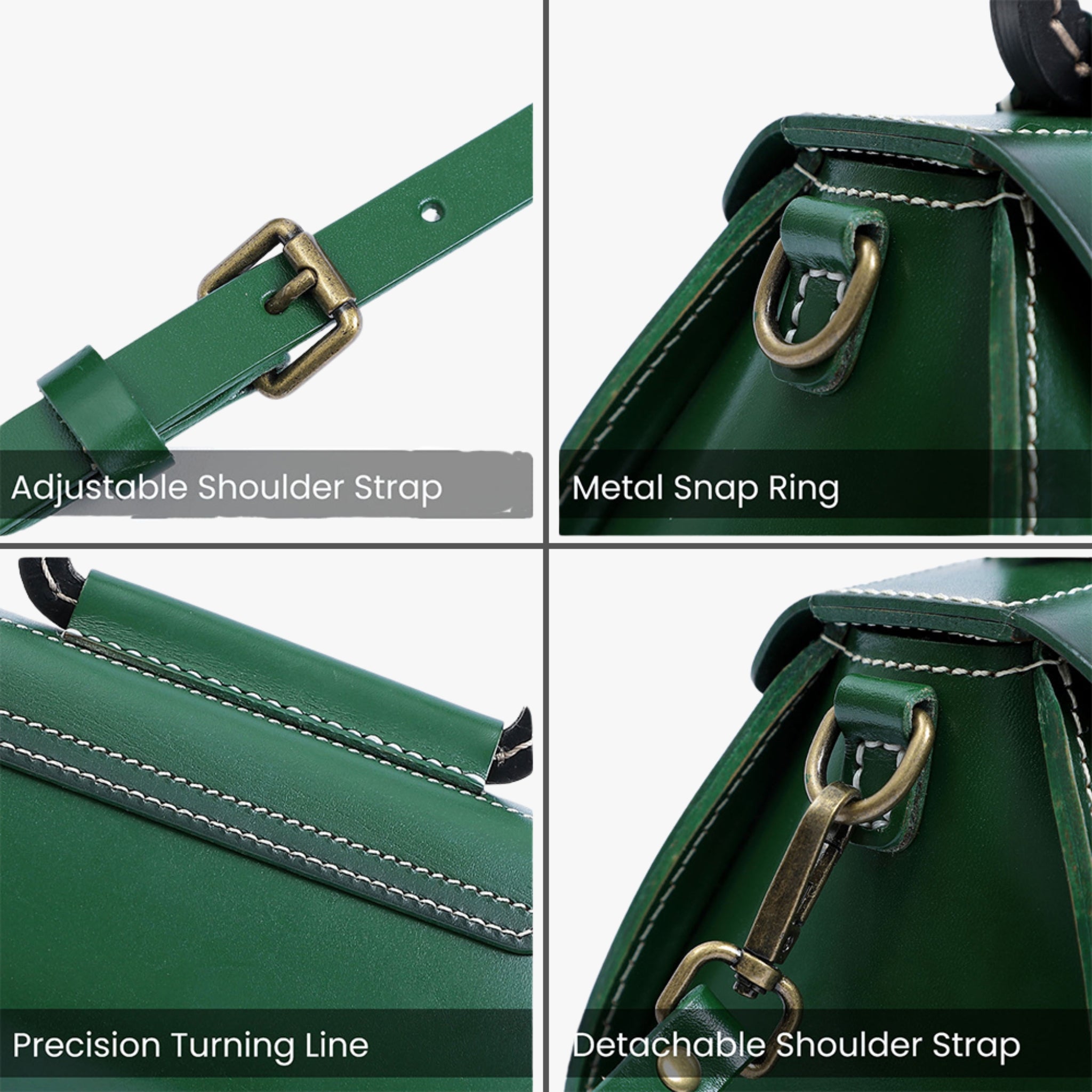 Mamacita Green Shoulder Bag - Bagulia - Luxury Handmade Leather Bags