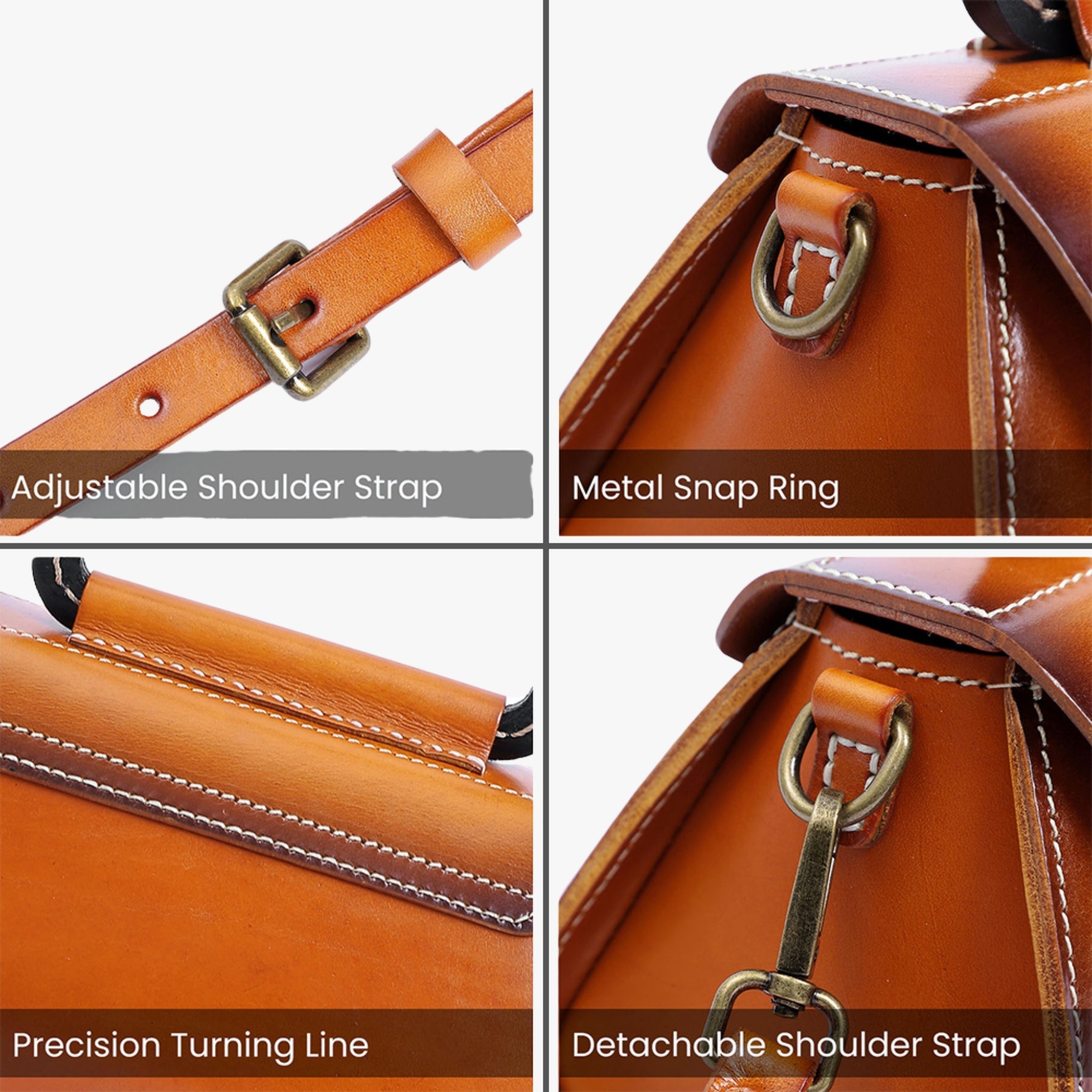 Mamacita Orange Shoulder Bag - Bagulia - Luxury Handmade Leather Bags