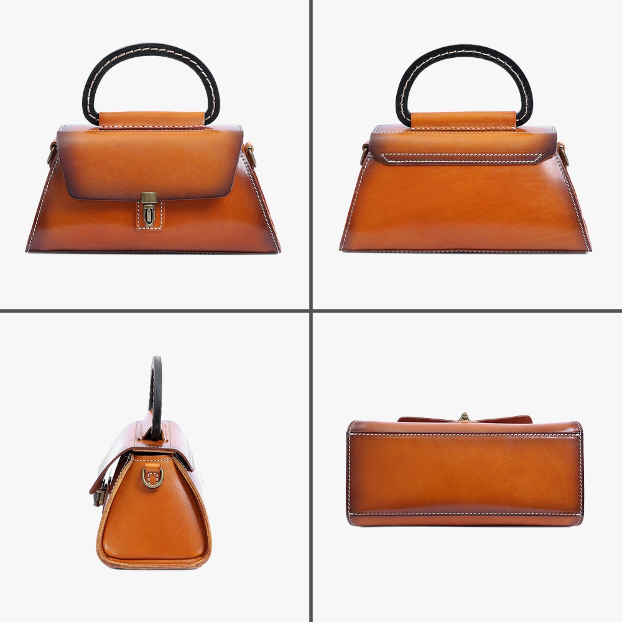 Mamacita Orange Shoulder Bag - Bagulia - Luxury Handmade Leather Bags
