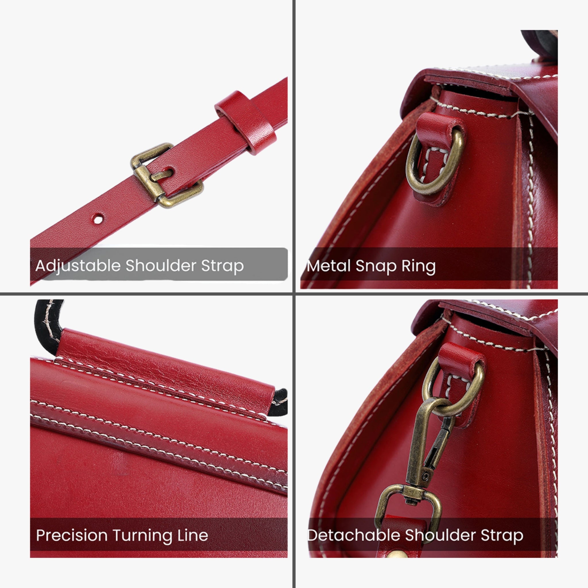 Mamacita Red Shoulder Bag - Bagulia - Luxury Handmade Leather Bags