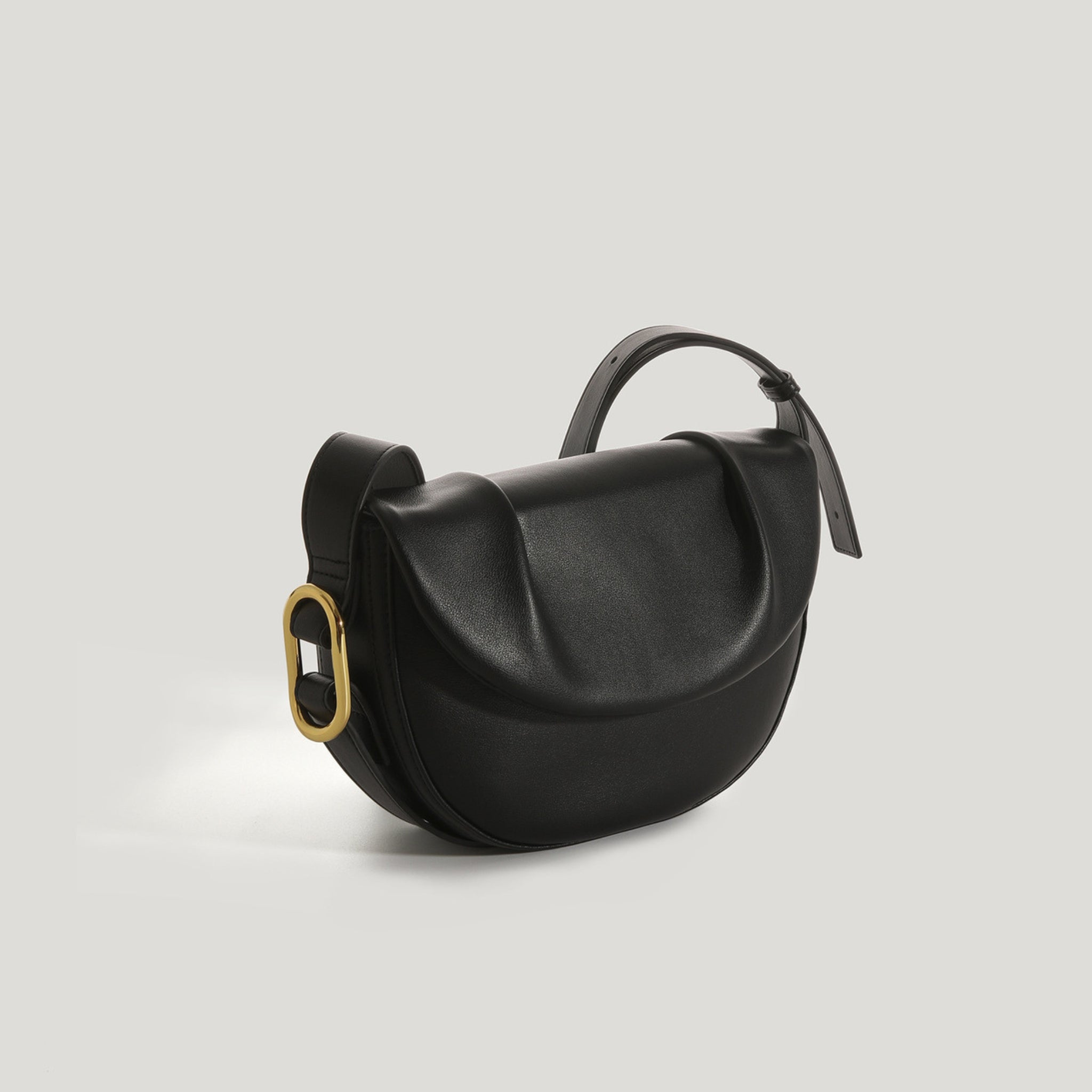 Midnight Eclipse Cross Body Bag Black - Bagulia - Luxury Handmade Leather Bags