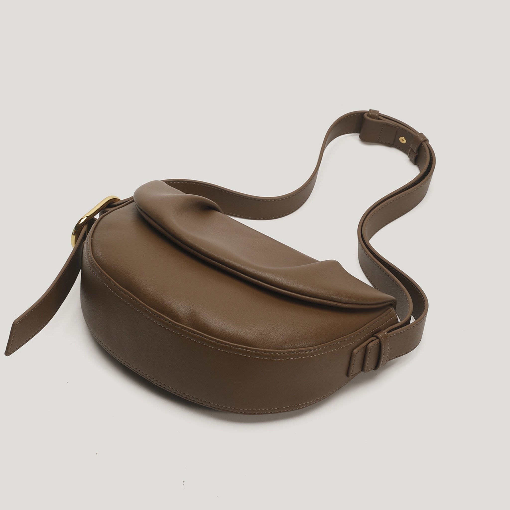 Midnight Eclipse Cross Body Bag Brown - Bagulia - Luxury Handmade Leather Bags