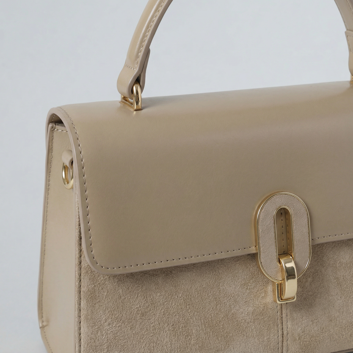 Sandy Dual-Texture Handbag - Bagulia