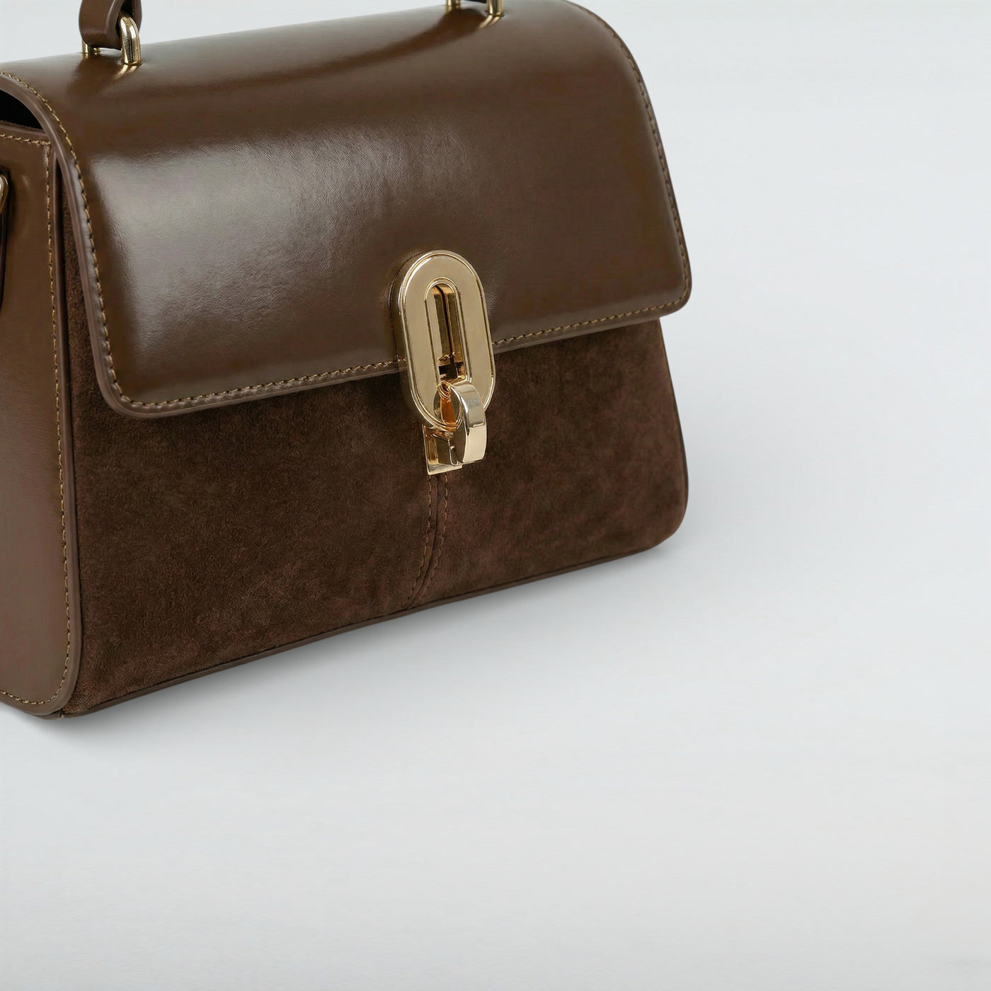 Sandy Dual-Texture Handbag - Bagulia