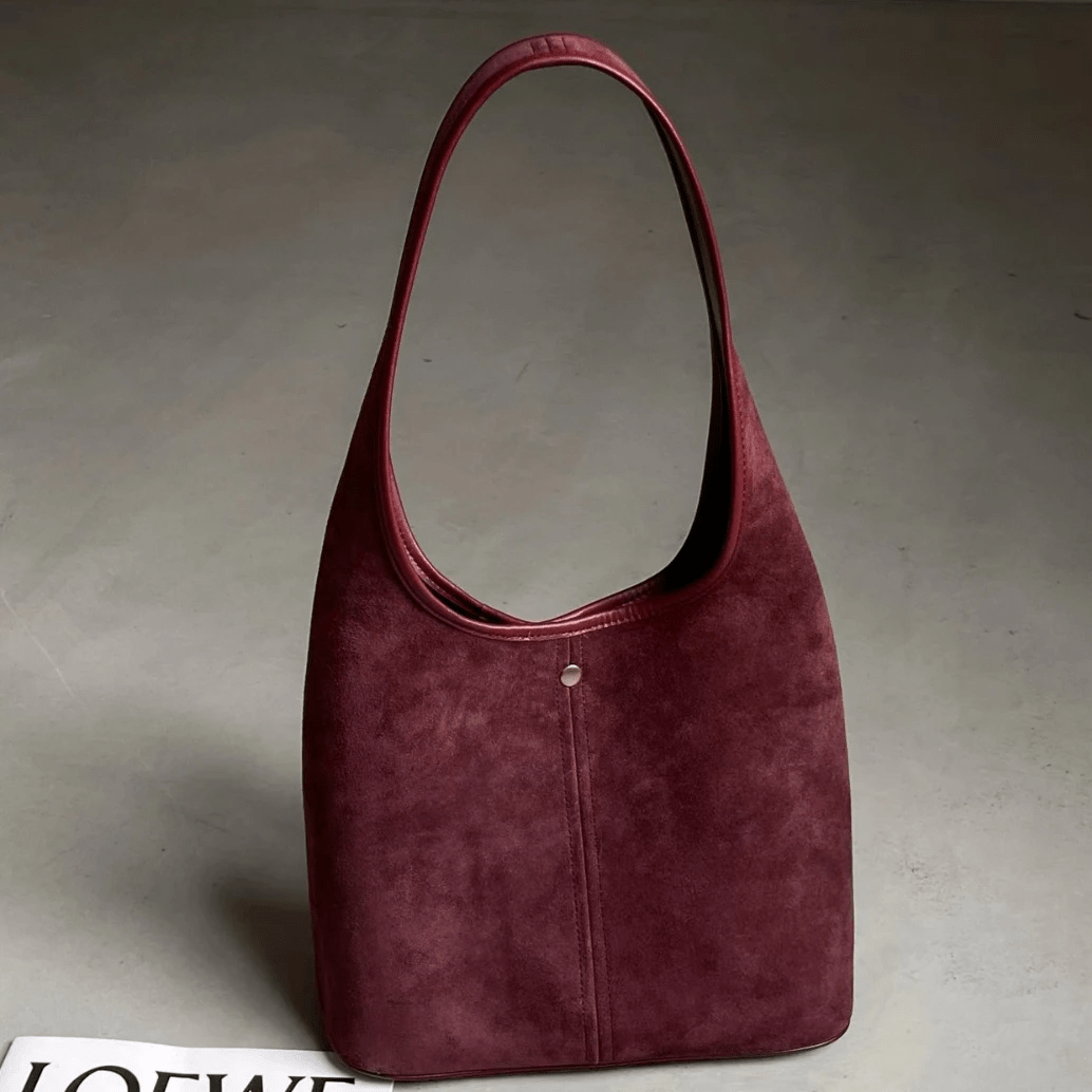 Suede x Canva Handbag - Bagulia - Luxury Handmade Leather Bags