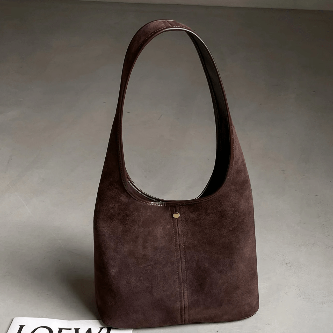 Suede x Canva Handbag - Bagulia - Luxury Handmade Leather Bags