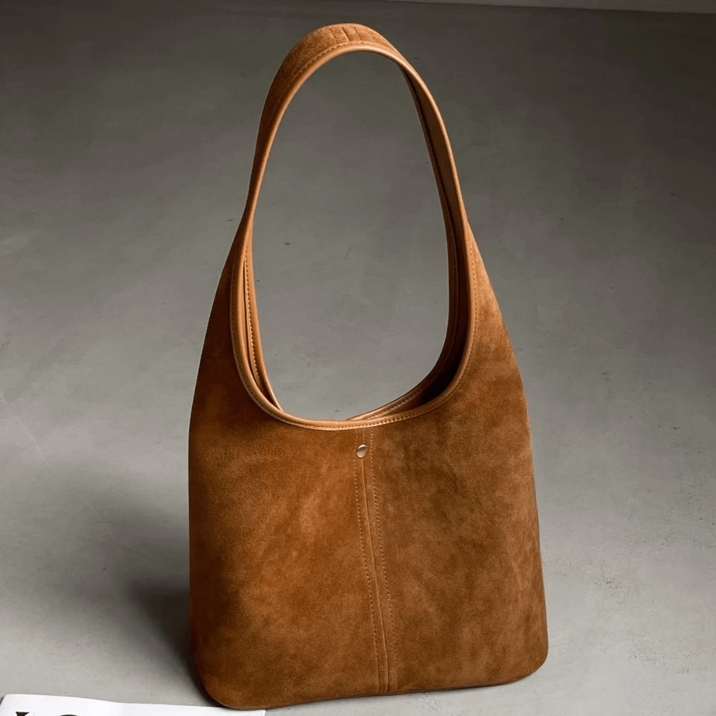 Suede x Canva Handbag - Bagulia - Luxury Handmade Leather Bags