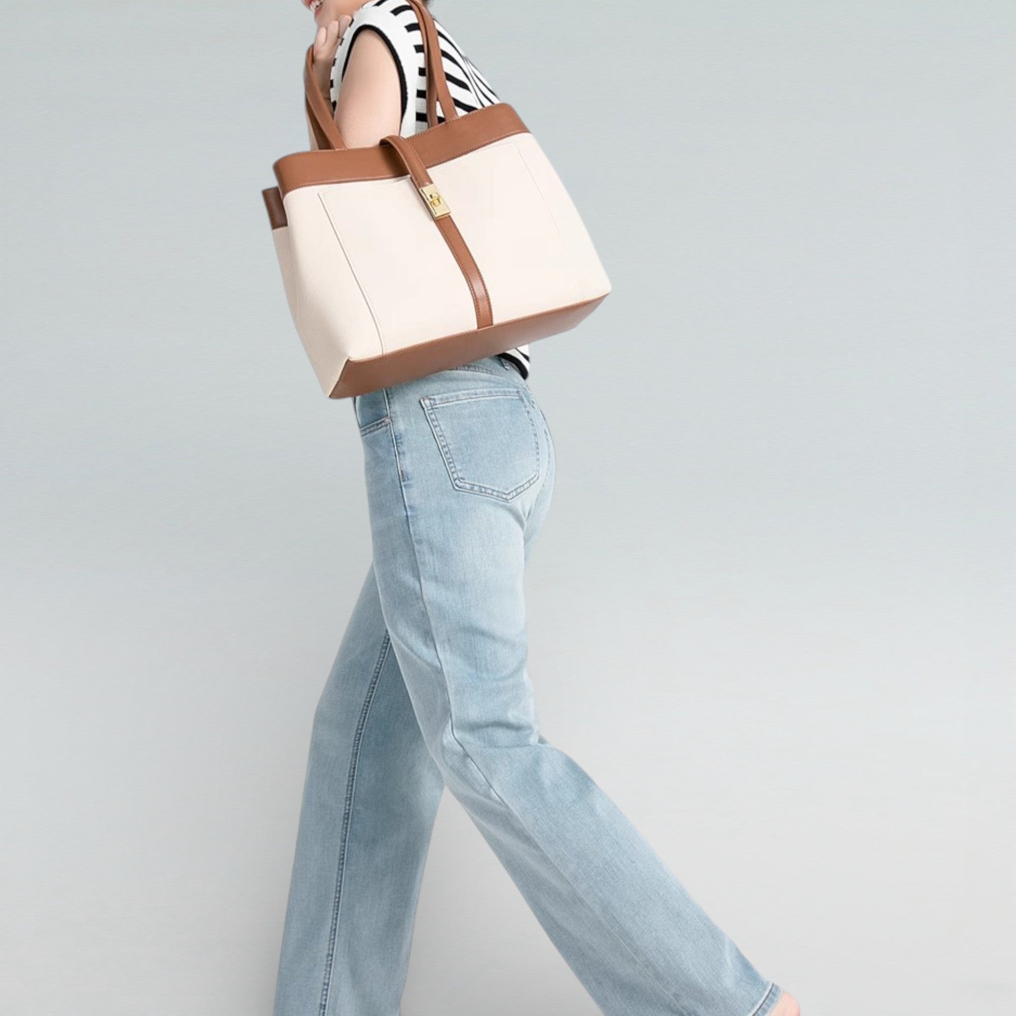 White Sahara Tote Bag - Tote Bag - Bagulia