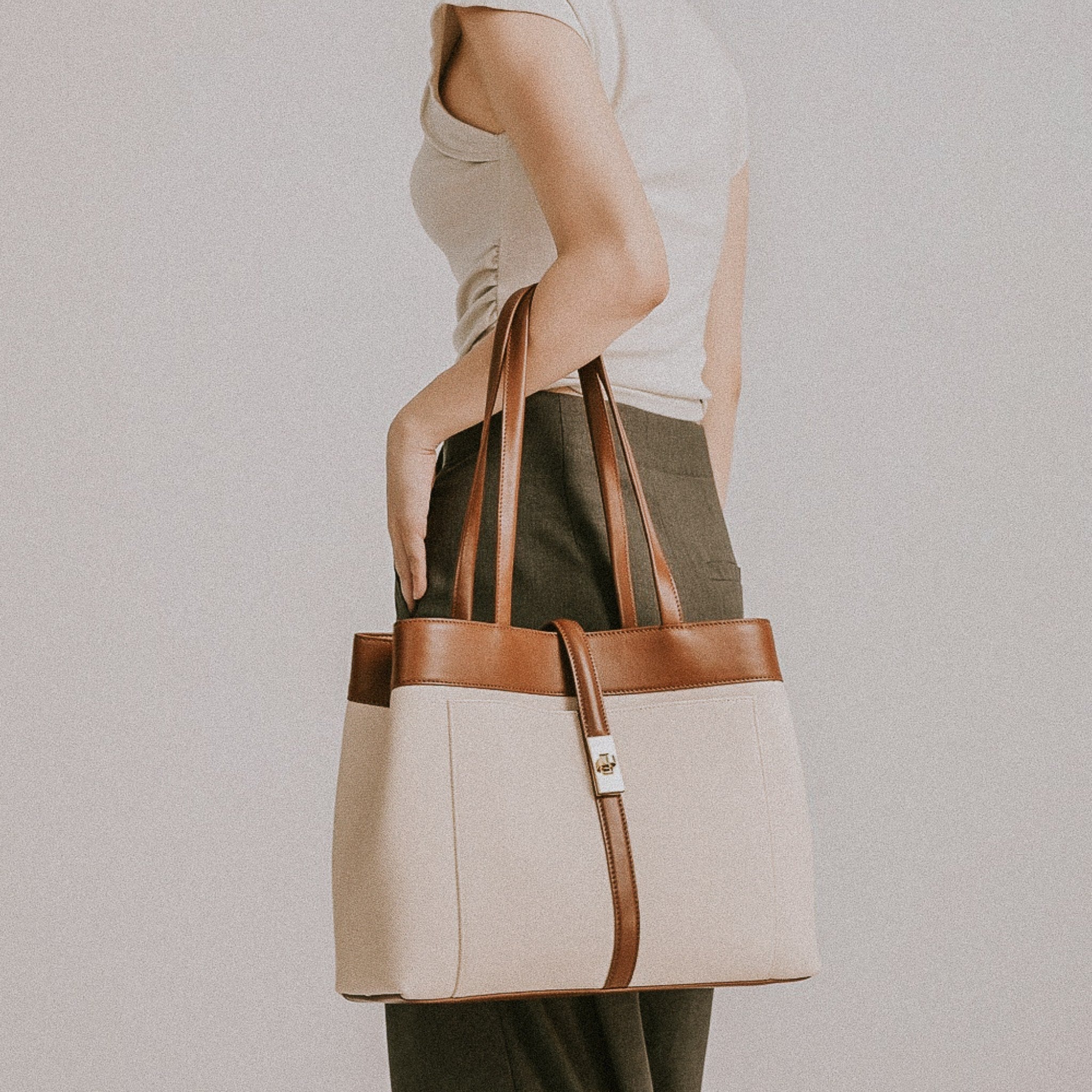 White Sahara Tote Bag - Tote Bag - Bagulia