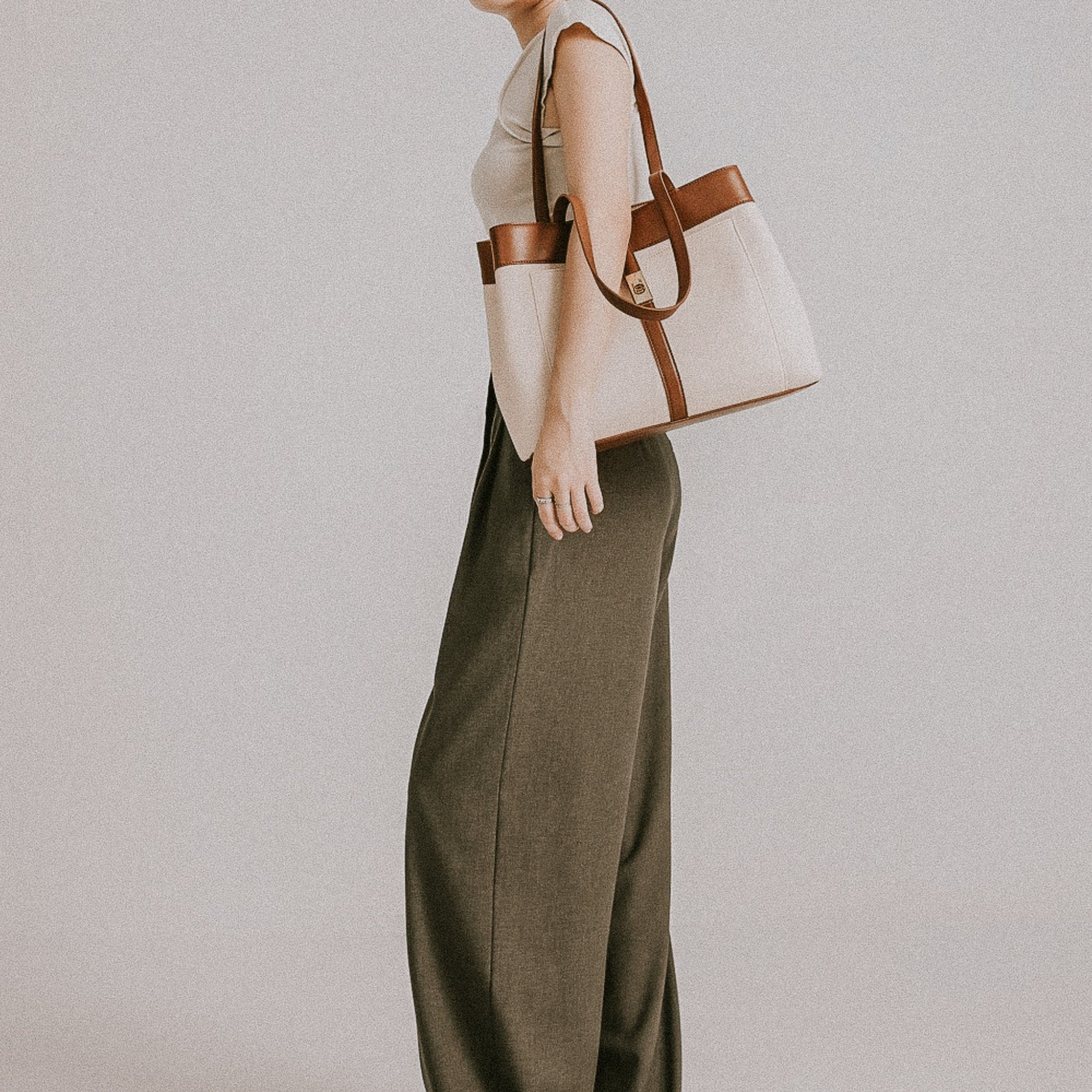 White Sahara Tote Bag - Tote Bag - Bagulia