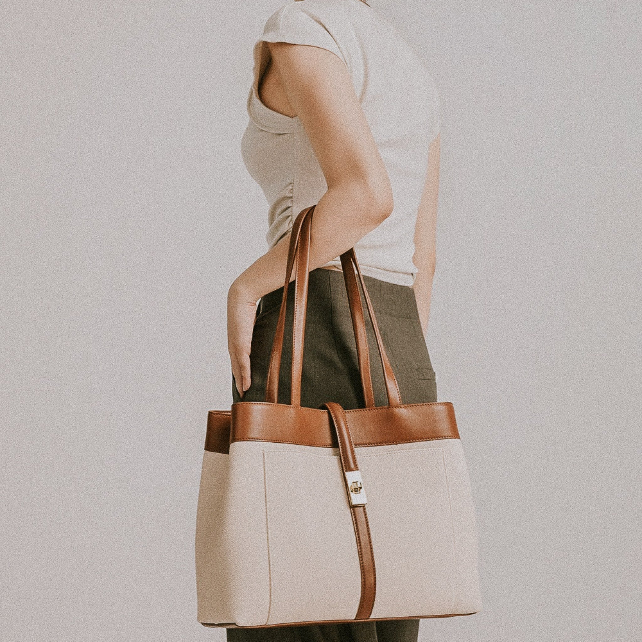 White Sahara Tote Bag - Tote Bag - Bagulia