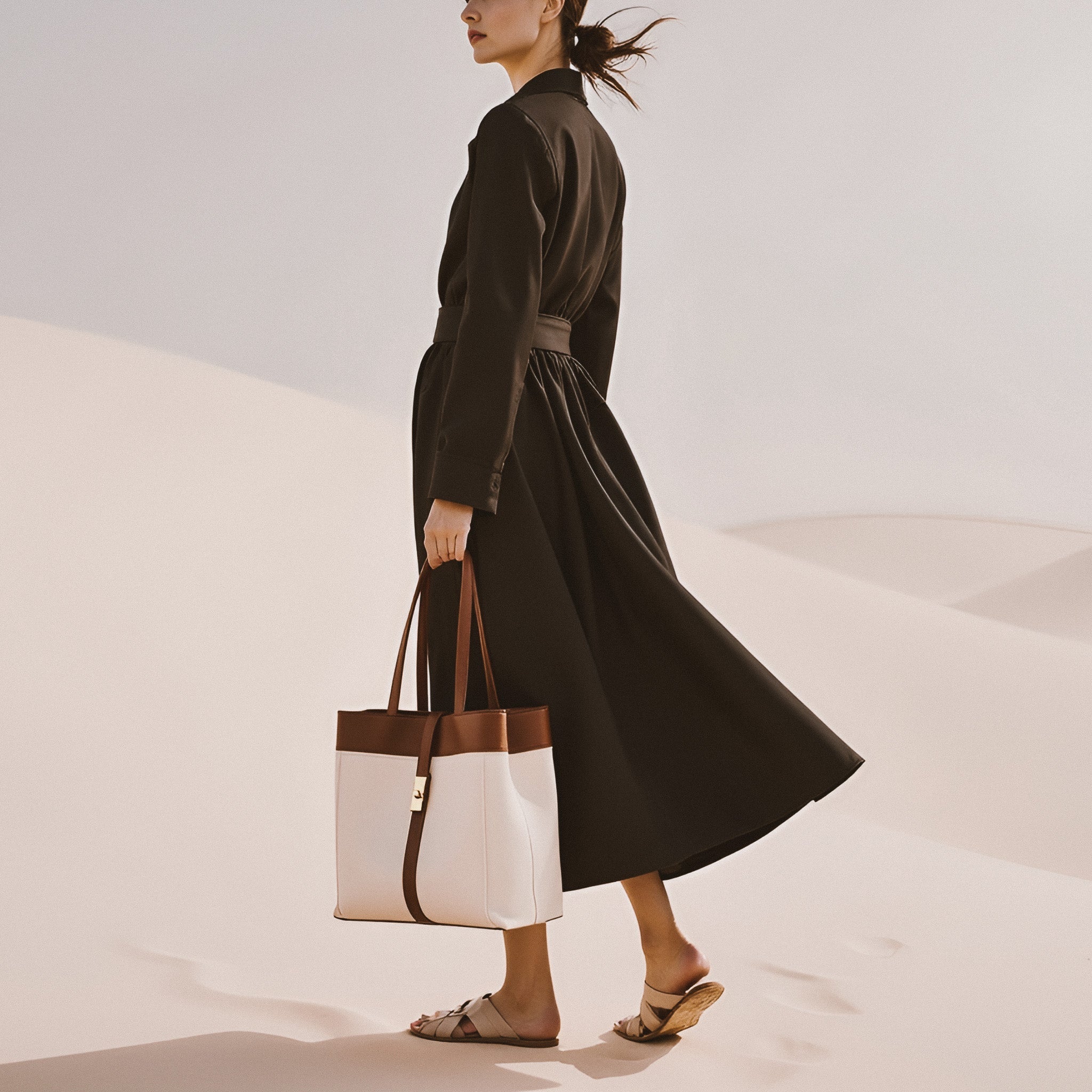 White Sahara Tote Bag - Tote Bag - Bagulia