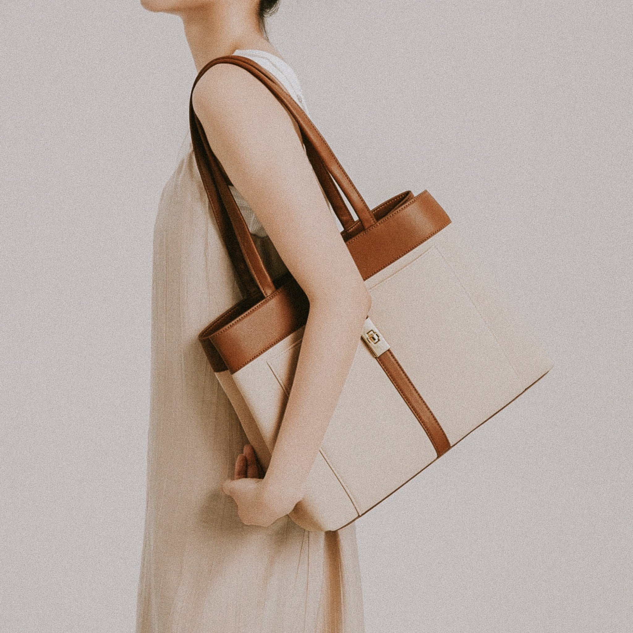 White Sahara Tote Bag - Tote Bag - Bagulia