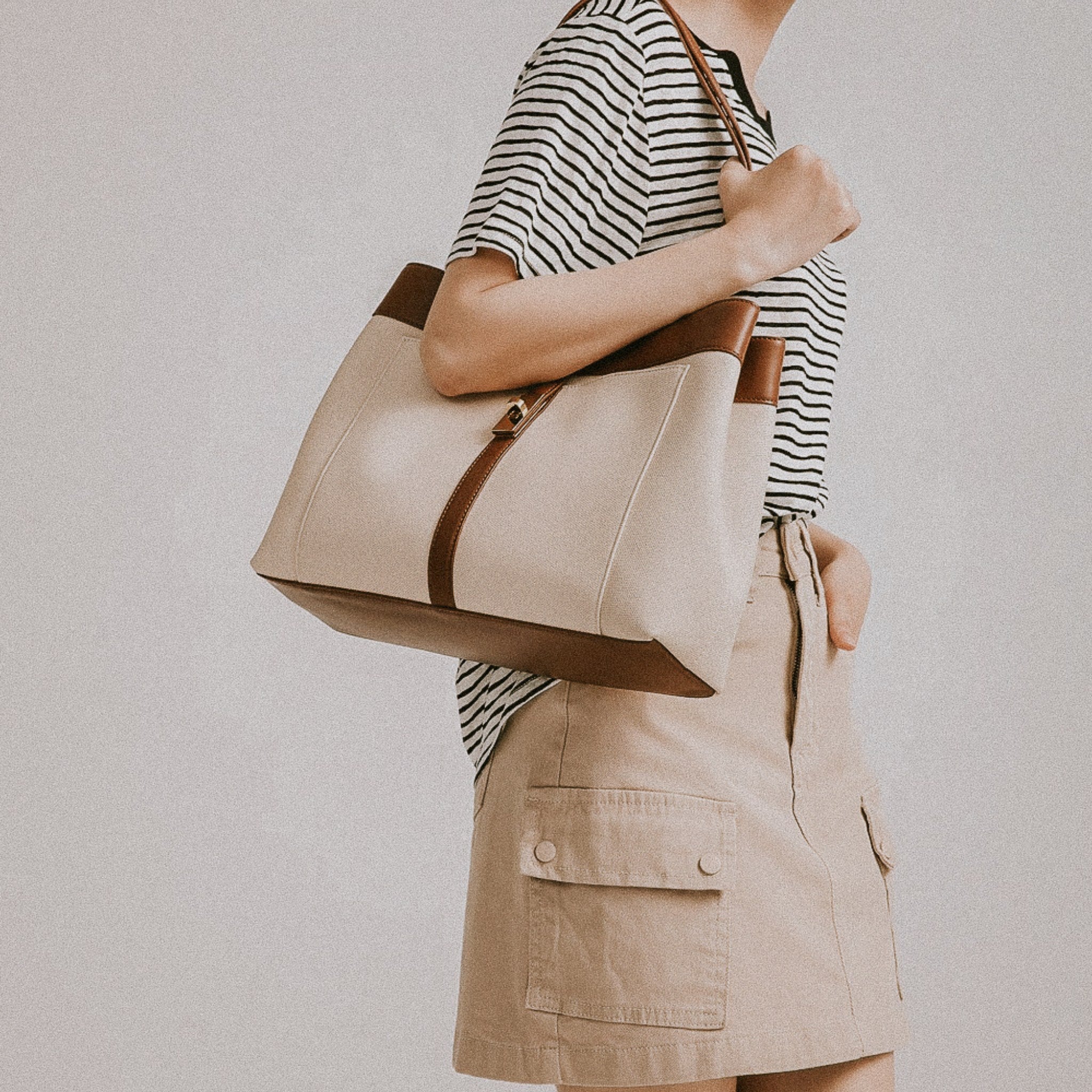 White Sahara Tote Bag - Tote Bag - Bagulia